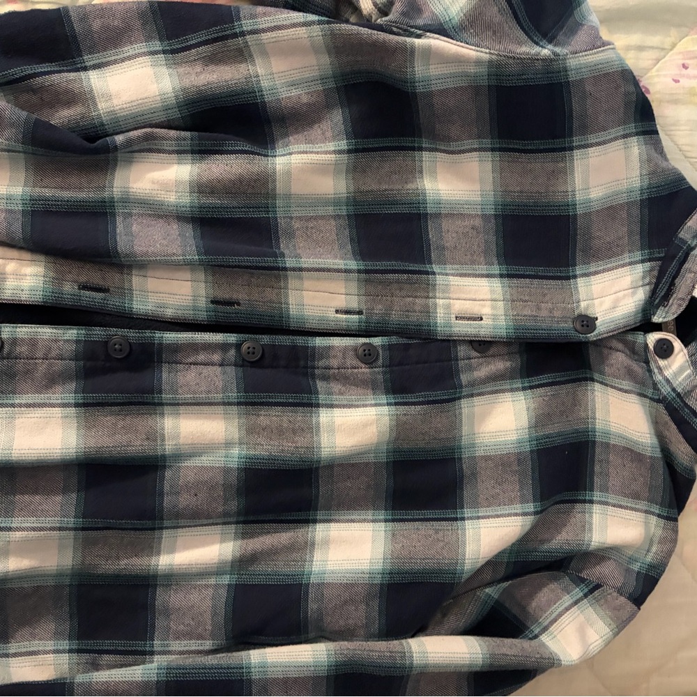 Lee Blue Plaid Women's Cardigan Sweater